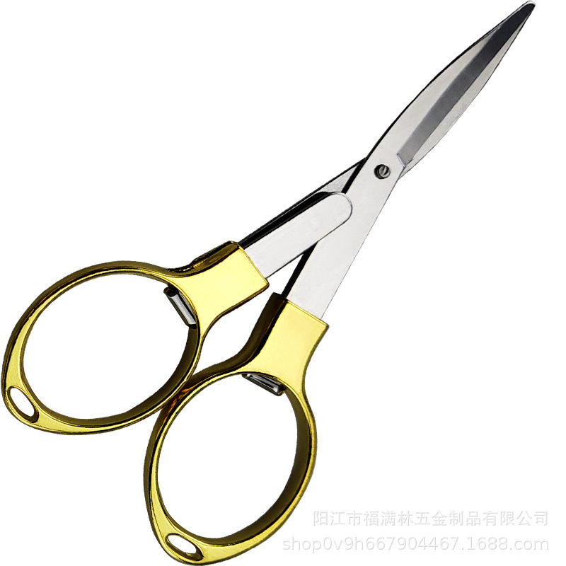 Manufacturer's in-stock alloy fishing 8-shaped scissors, foldable stainless steel multi-functional lead shears, portable travel fishing gear scissors Item Picture
