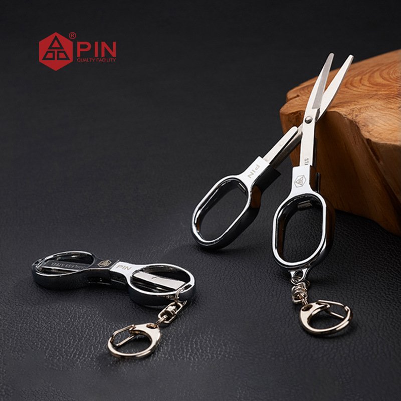 PIN brand stainless steel travel scissors, folding small scissors, gift scissors, portable scissors, wholesale scissors details Picture