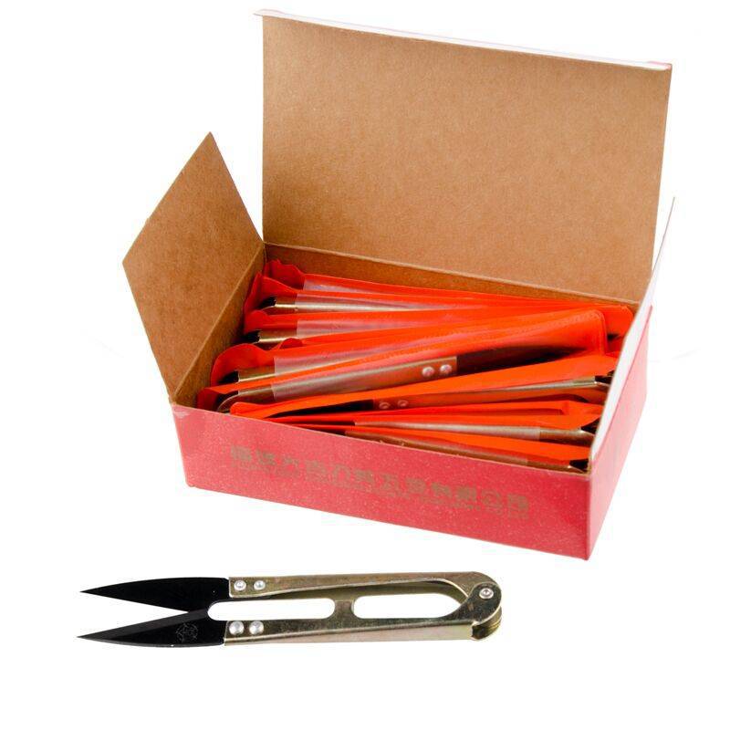Daji U-shaped yarn shears, fabric trimming small scissors, thread end shears, spring shears, trimming thread end spring shears, cross-stitch steel heads full figure