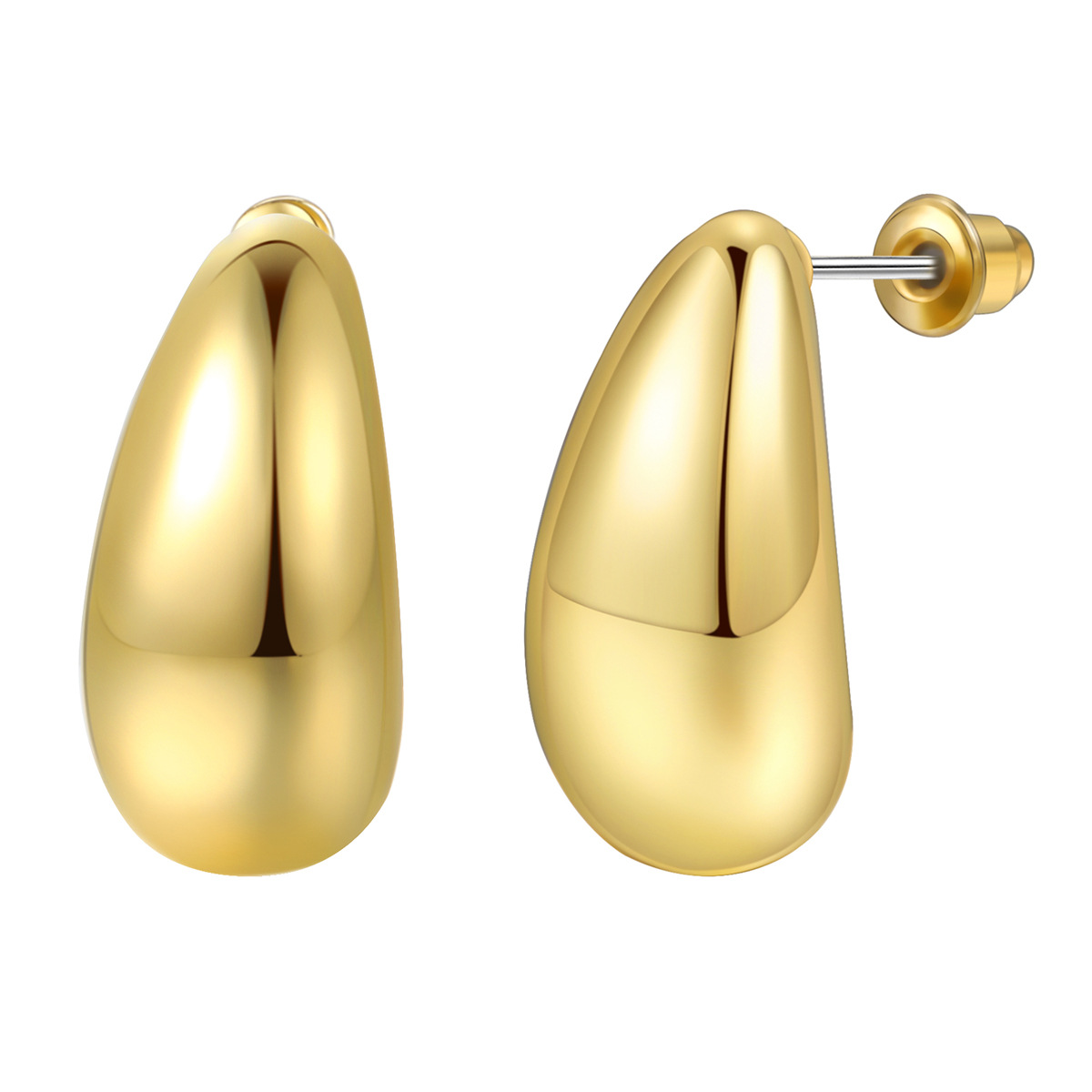 Amazon's best-selling, high-end alloy hollow earrings in the shape of melon seeds, simple and fashionable earrings details Picture