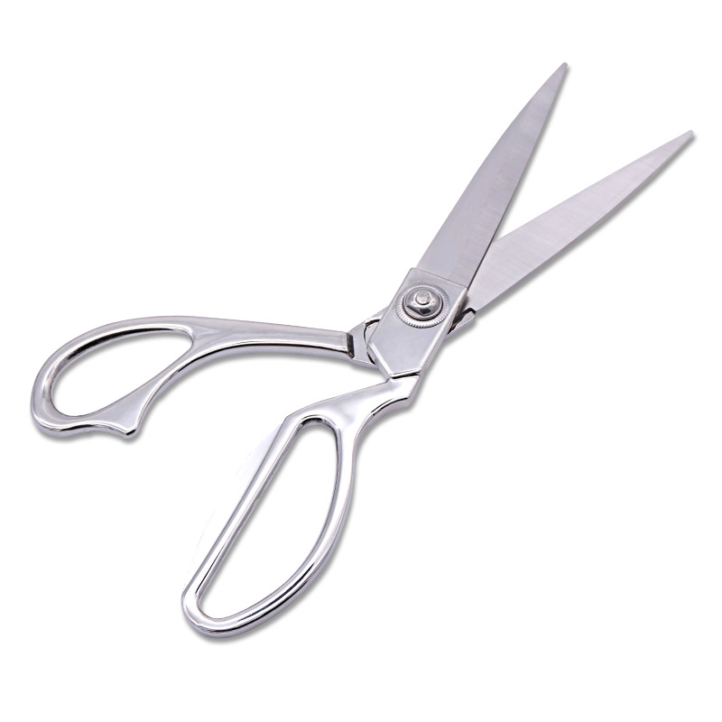 Wholesale of stainless steel tailor scissors, galvanized alloy large scissors, large-sized sewing scissors, clothes, fabric and leather scissors Application Scenario