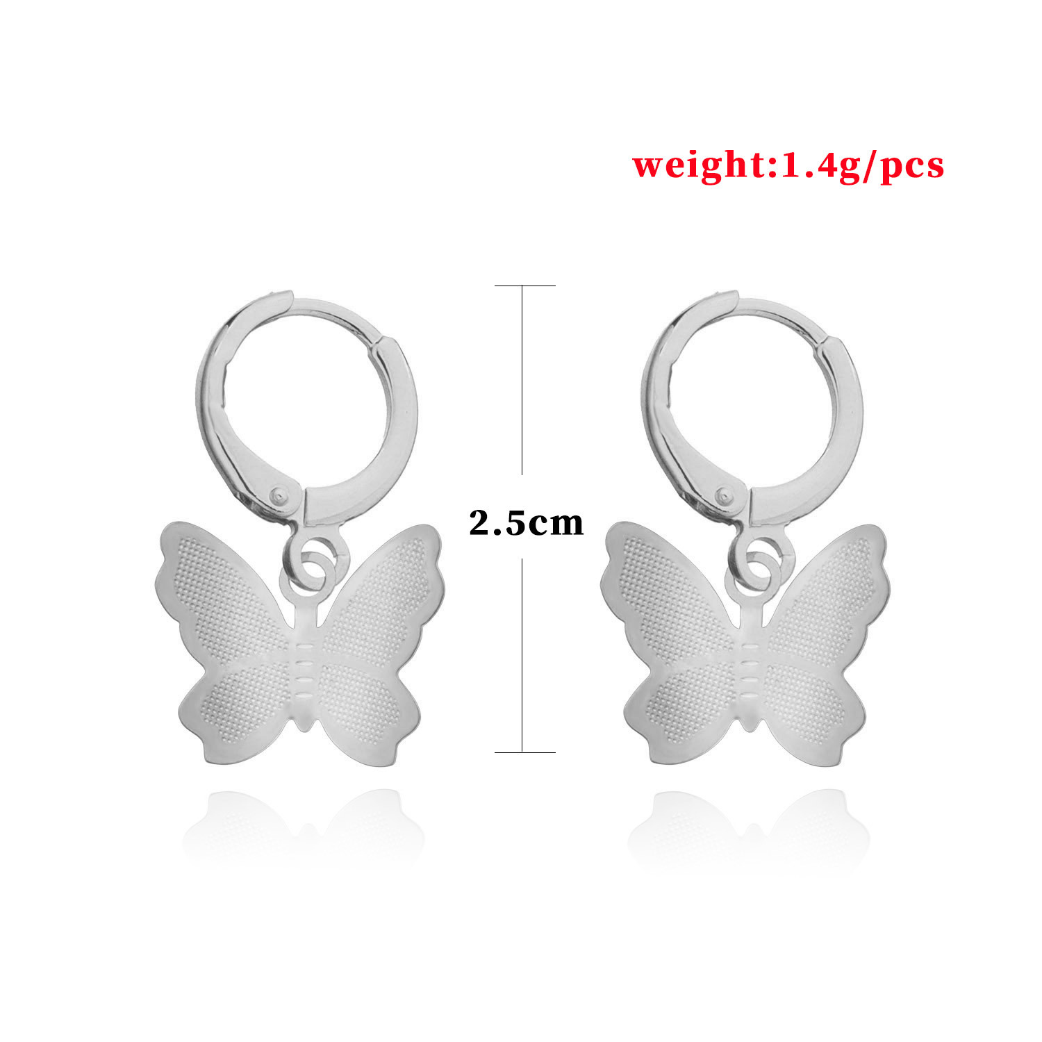 European and American cross-border jewelry alloy hollowed-out butterfly earrings and earrings, women's fashion trend exaggerated geometric grand earrings Item Picture