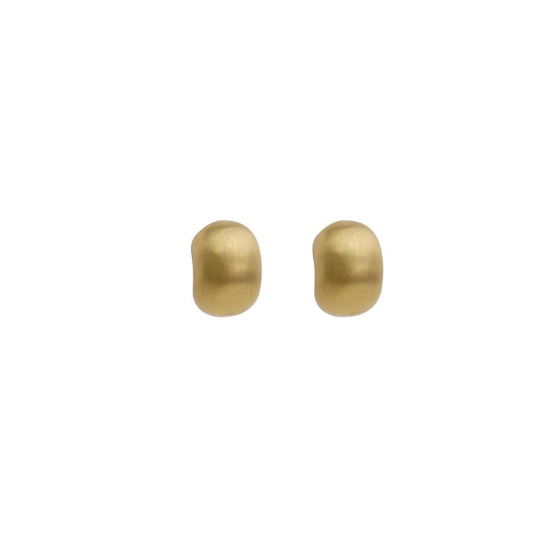 Brushed matte curved stud earrings for women, new 2024 trendy and high-end light luxury earrings, Korean style trendy earrings Item Picture