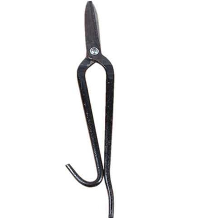 Old-fashioned iron sheet scissors, galvanized iron scissors, bent handles, five-lotus steel forged iron sheet scissors, stainless steel scissors, light steel keel scissors Item Picture