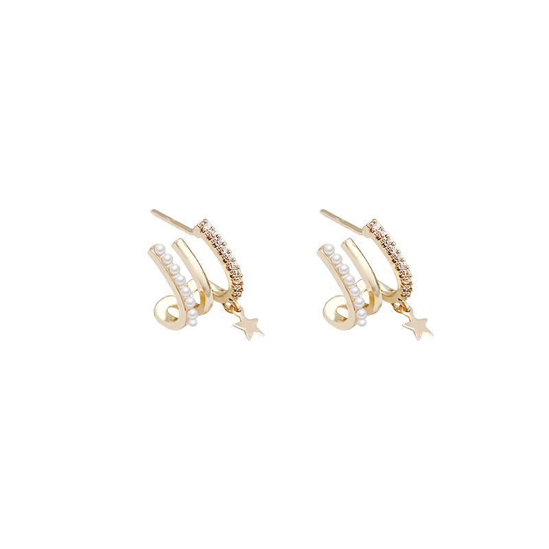 S925 Silver Needle Light Luxury High-end diamond-encrusted earrings 2023 New trendy Korean style earstud earrings for women Item Picture