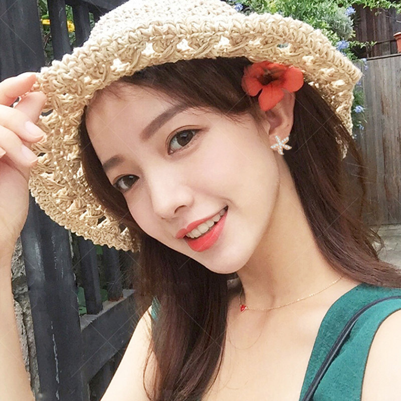 925 Silver Needle, Korean Dongdaemun Super Fairy Starfish Short Stud Earrings, fashionable, simple and individual Douyin earrings and earrings Application Scenario