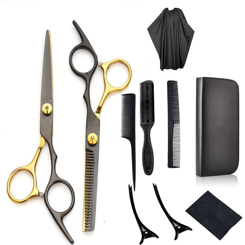 11-piece set of household hairdressing scissors, hair care set tools, straightening scissors, thinning scissors, hair scissors, hairdressing scissors undefined
