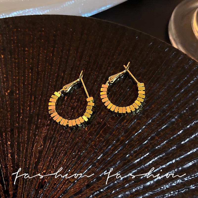 Fashionable Little Ring ~2025 New bestseller golden autumn and winter earrings for women, silver earrings, high-end ear rings Specification drawing