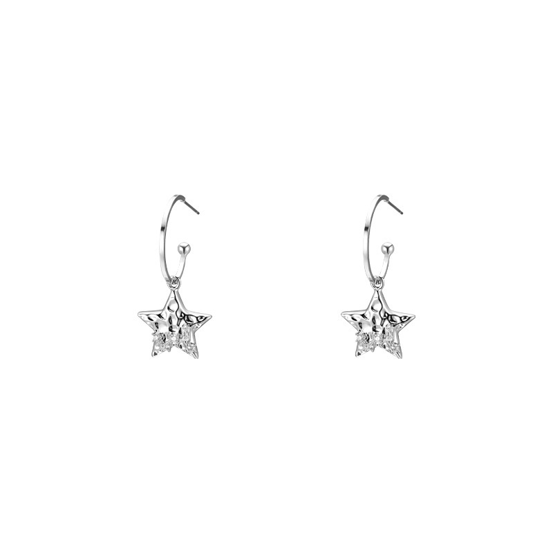 Millennium Spice Girl Star earrings, light luxury, niche and unique stud earrings, women's design sense, high-end five-pointed star ear rings and earrings Item Picture