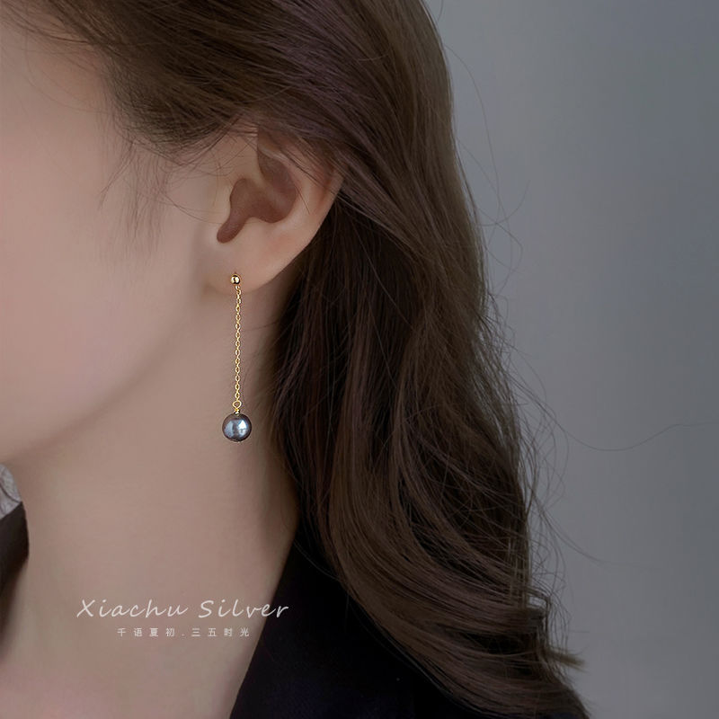 Long, niche and stylish pearl earrings with a high-end beaded design, versatile and a bestseller on the Internet Application Scenario