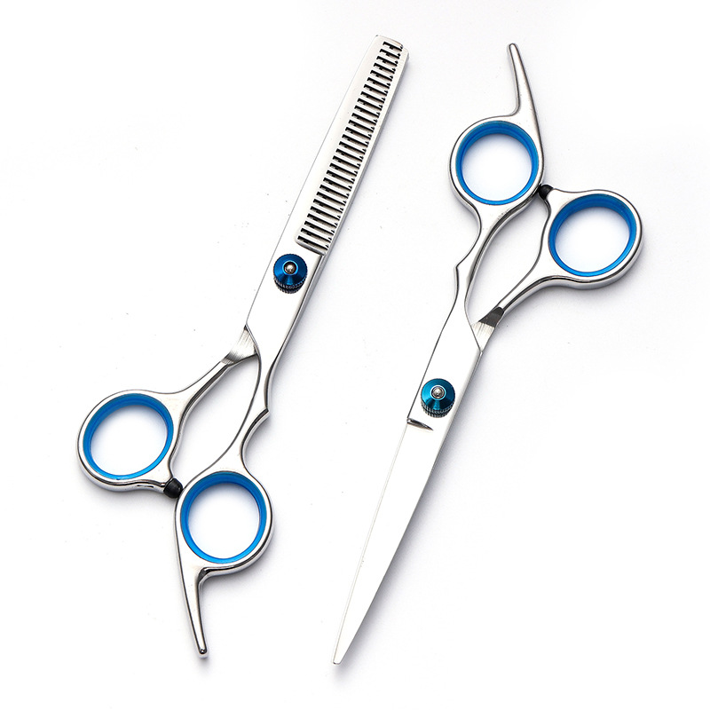 Hairdressing scissors, flat scissors, teeth scissors, thin scissors, hair cutting scissors, household professional genuine hair scissors set Item Picture
