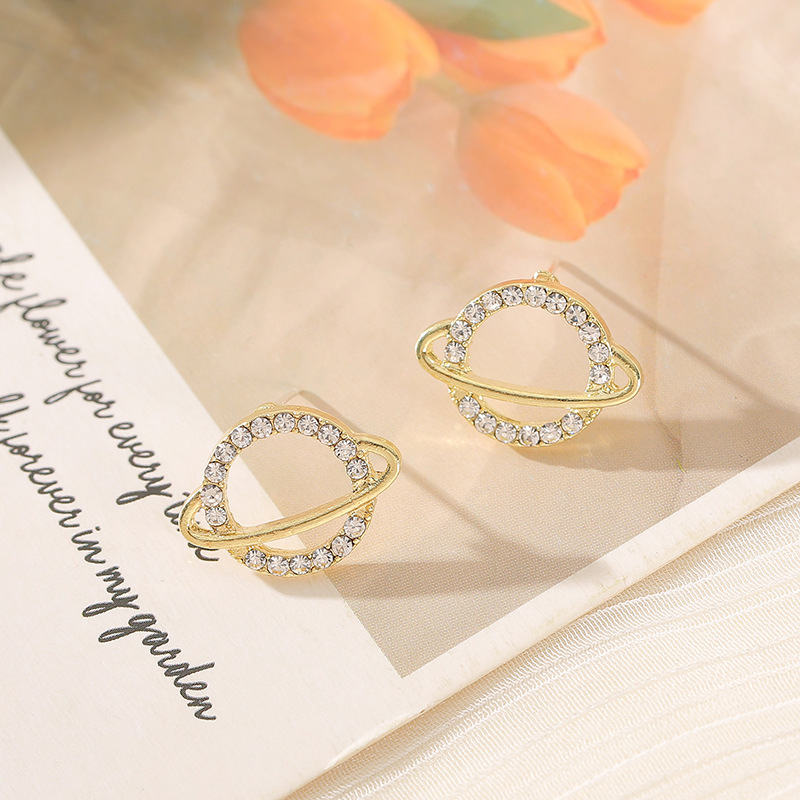 925 Silver Needle Minimalist Planet Earrings, a new style of high-end, niche design earrings and elegant earrings for women full figure