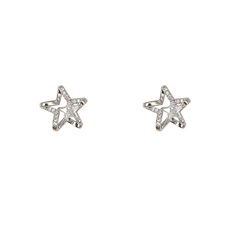 Super Flash Star Zircon Stud Earrings for Women 2024 New style, unique and elegant design, high-end earrings, fashionable and individual earrings Item Picture
