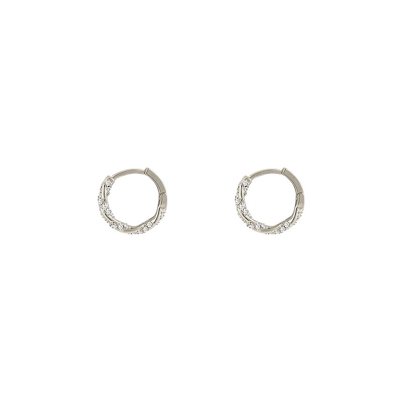 Zircon ring earrings for women 2025 New bestsellers, high-end, light luxury, niche quality ring earrings, ear rings, ear buckles Item Picture