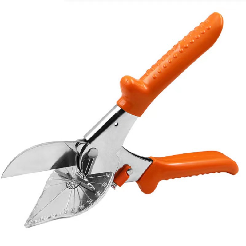 The Angle of the wire trough cutter is 45 degrees. It is a universal multi-functional edge-sealing woodworking pliers with Angle adjustment. U-shaped scissors are used for wire trough matching details Picture