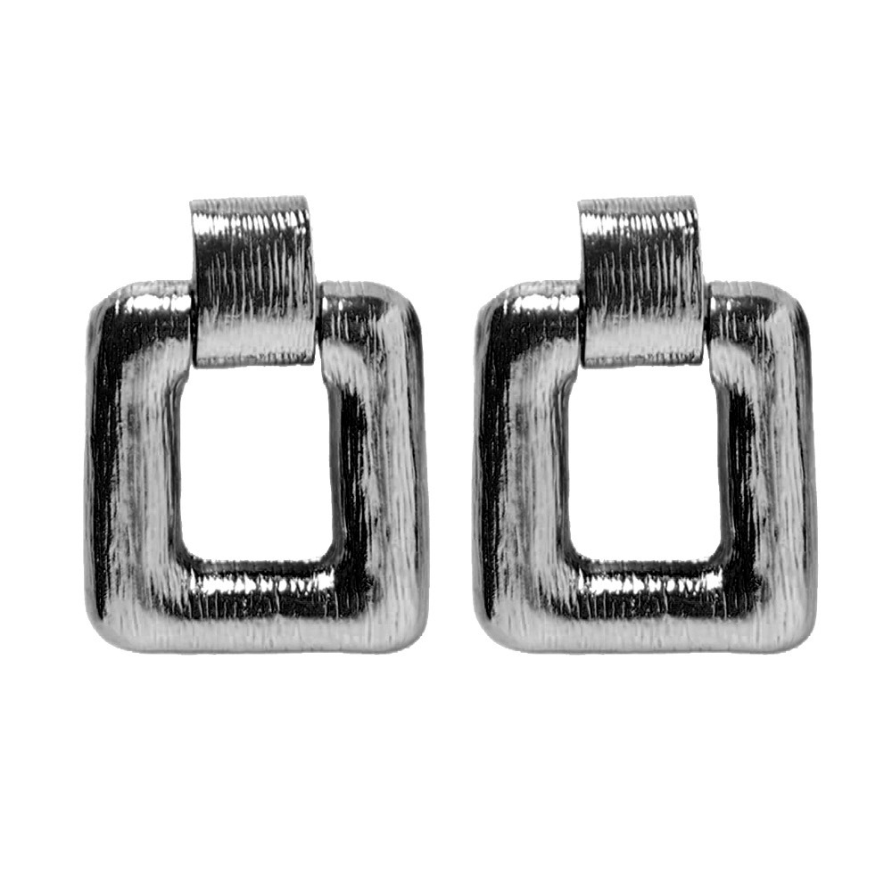 Exaggerated and individualistic geometric square metal earrings for women, European and American fashion earrings, cross-border jewelry wholesale Item Picture