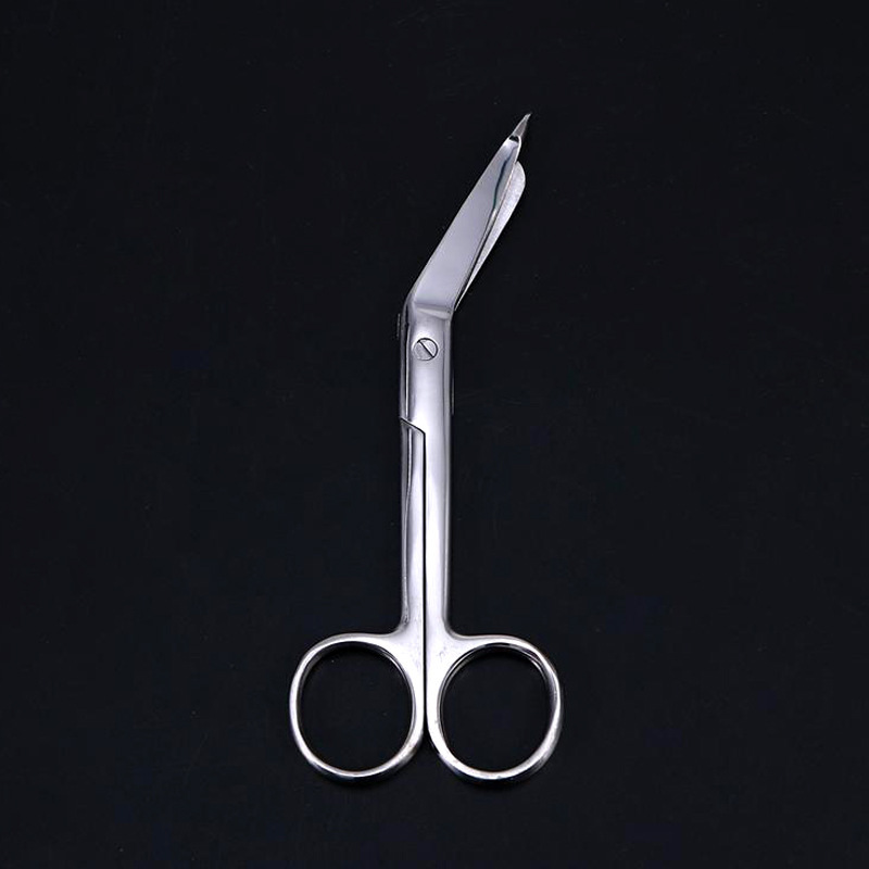 Gauze scissors, stainless steel, 14cm, 16cm, 18cm, dressing, plaster bandage, handle, nurse cloth sample scissors Specification drawing