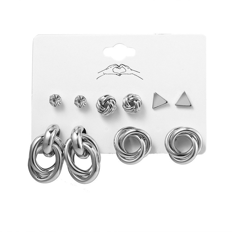 A cross-border bestseller, 11-piece set of high-end three-tube imitation pearl earrings with a European and American style for women's earrings in autumn and winter Application Scenario