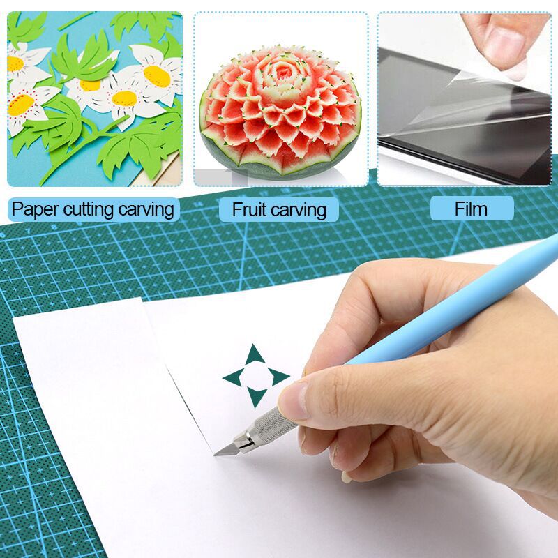 Rubber stamp, paper-cutting engraving knife, carving knife, film application knife, art knife, DIY fruit engraving, colored engraving pen set Application Scenario