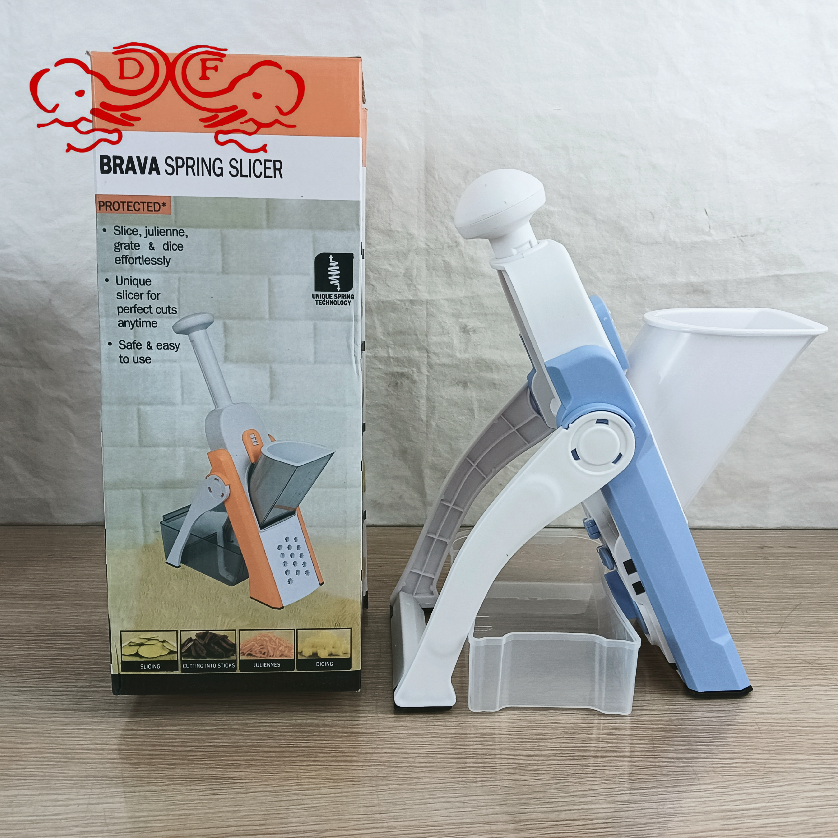 DF68801 multi-functional vegetable slicer, kitchen vegetable slicer, potato slicer and grater, no hand injury. DF TRADINGHOUSE