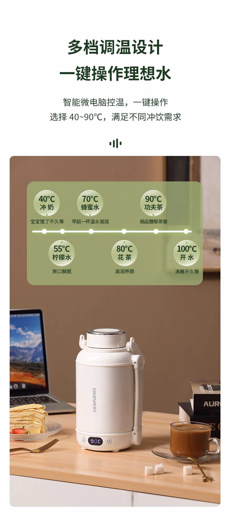 Free shipping for wholesale! DAEWOO Portable Mini Boiling Water travel Tea-making Electric Water Cup DYSH-BX12 pic 8