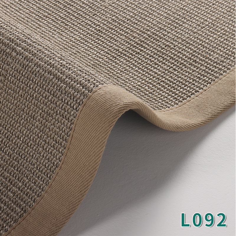 The solid-colored sisal carpet is anti-slip and soundproof Item Picture