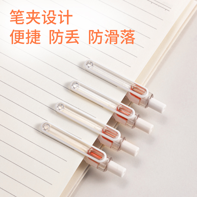 Deli Quick-dry Press Gel Pen with dual ST tip and low noise press gel pen for students to practice problems Item Picture