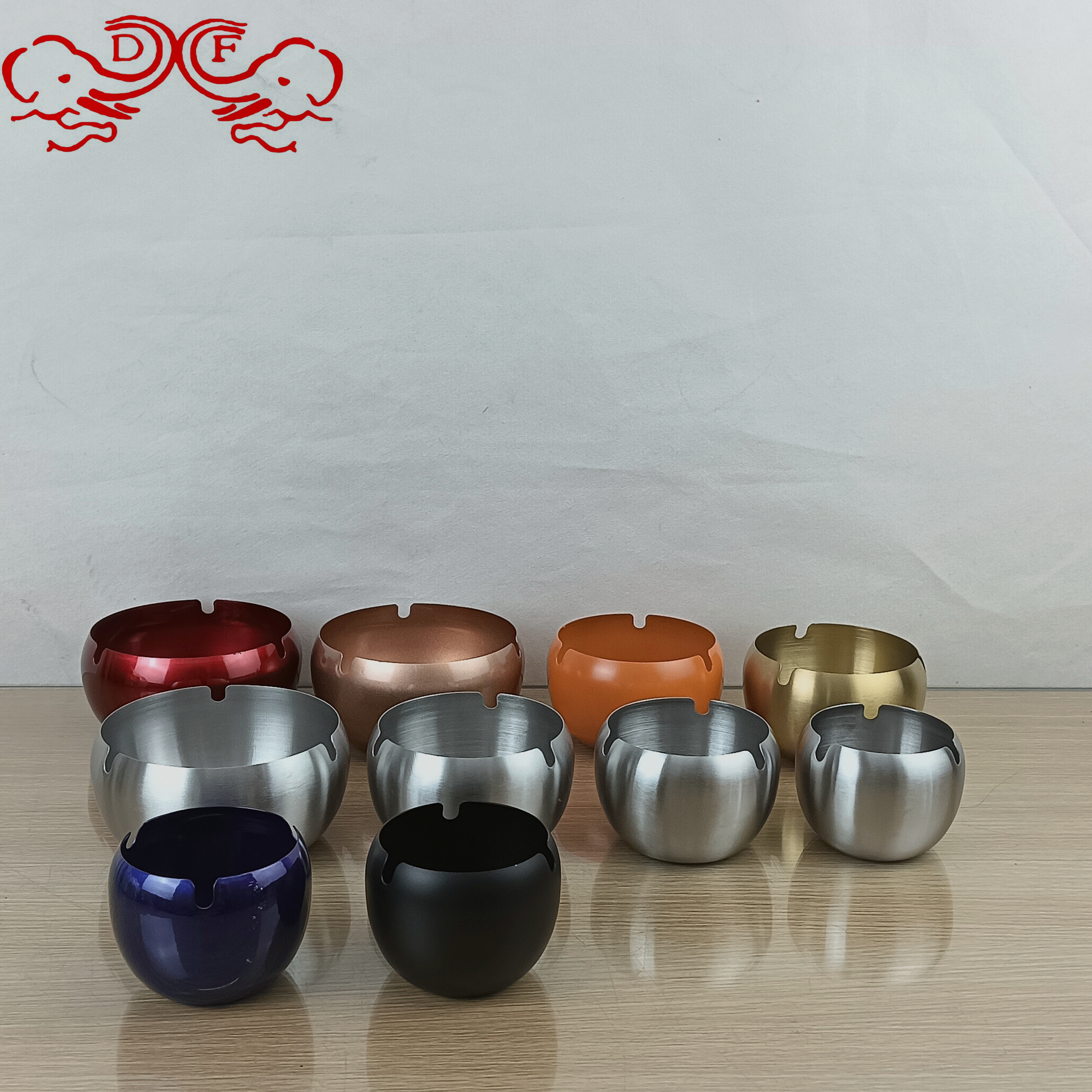 DF68752不锈钢苹果烟灰缸防风简约创意个性潮流金属烟盅家用烟缸DF TRADINGHOUSE 