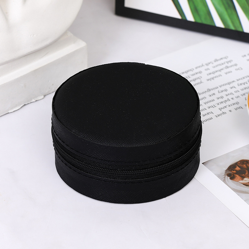 Round jewelry storage box, ring, earring, necklace portable storage box, jewelry storage detail image 4