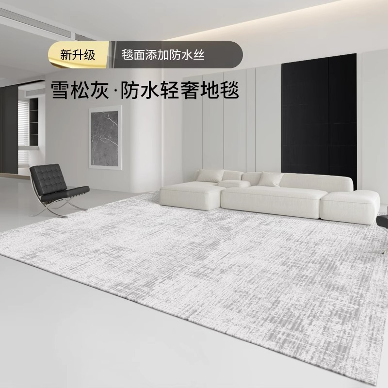 Washable carpets are used in front of the sofa, living room, bedroom and bed details Picture