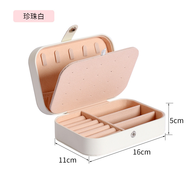 Portable and compact jewelry storage box, travel exquisite necklaces, earrings, large-capacity rings, anti-oxidation jewelry detail image 17