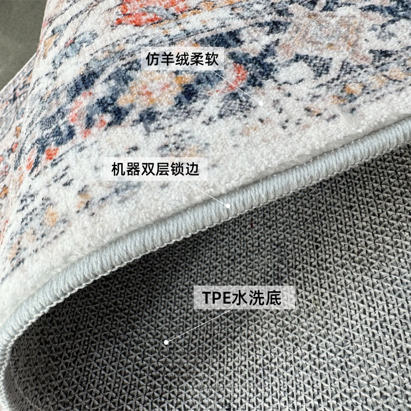 The carpet is washable, anti-slip and foldable Item Picture