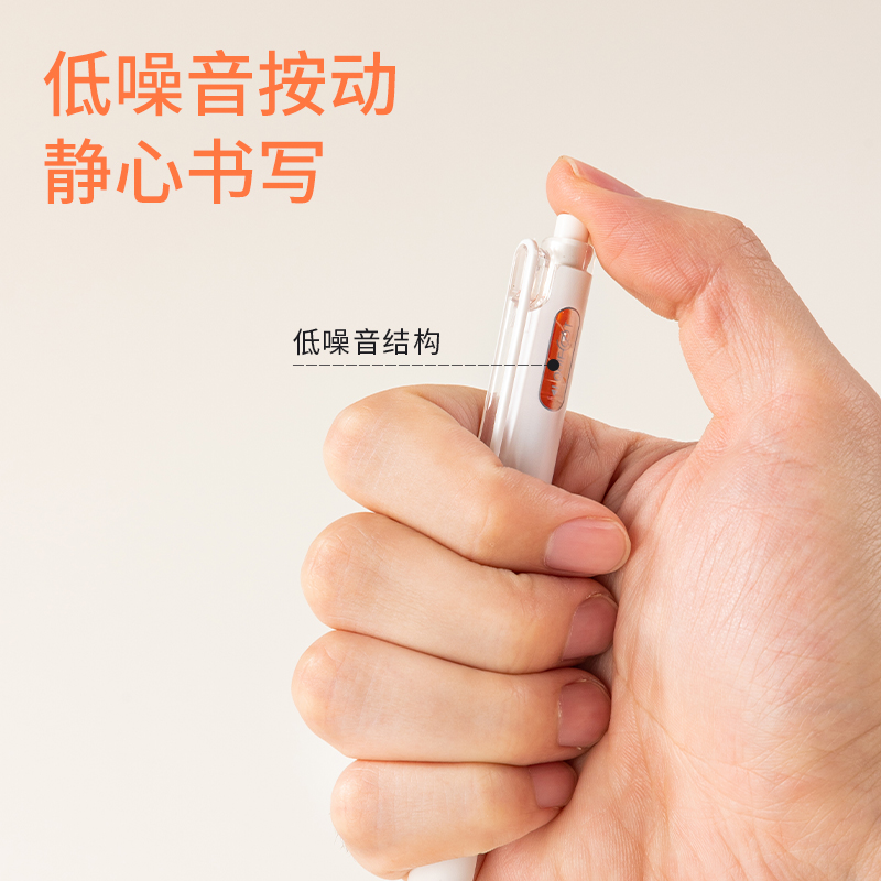 Deli Quick-dry Press Gel Pen with dual ST tip and low noise press gel pen for students to practice problems details Picture
