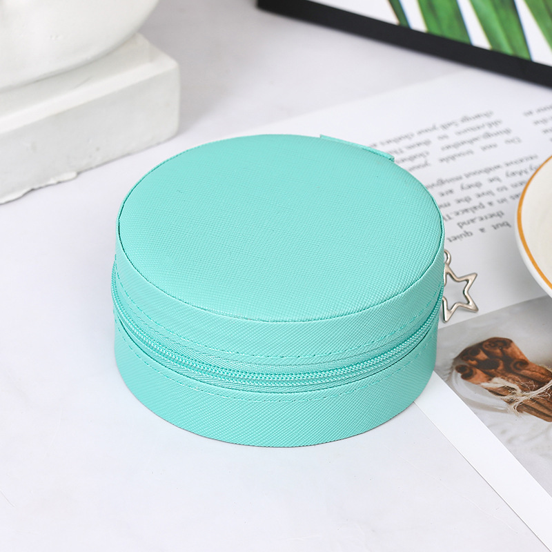 Round jewelry storage box, ring, earring, necklace portable storage box, jewelry storage detail image 10