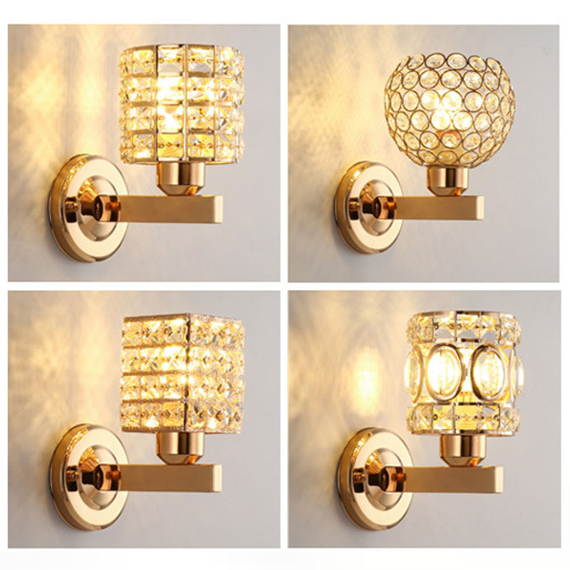 水晶壁灯欧式创意百搭餐厅客厅背景墙轻奢走廊过道酒店装饰灯