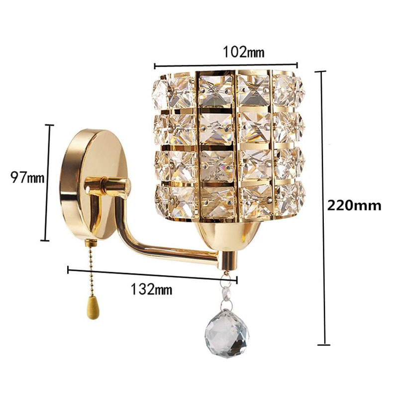 Wall lamps, crystal chandeliers, creative and personalized dining room, living room, ironwork, bedroom, bedside, staircase, corridor lights details Picture