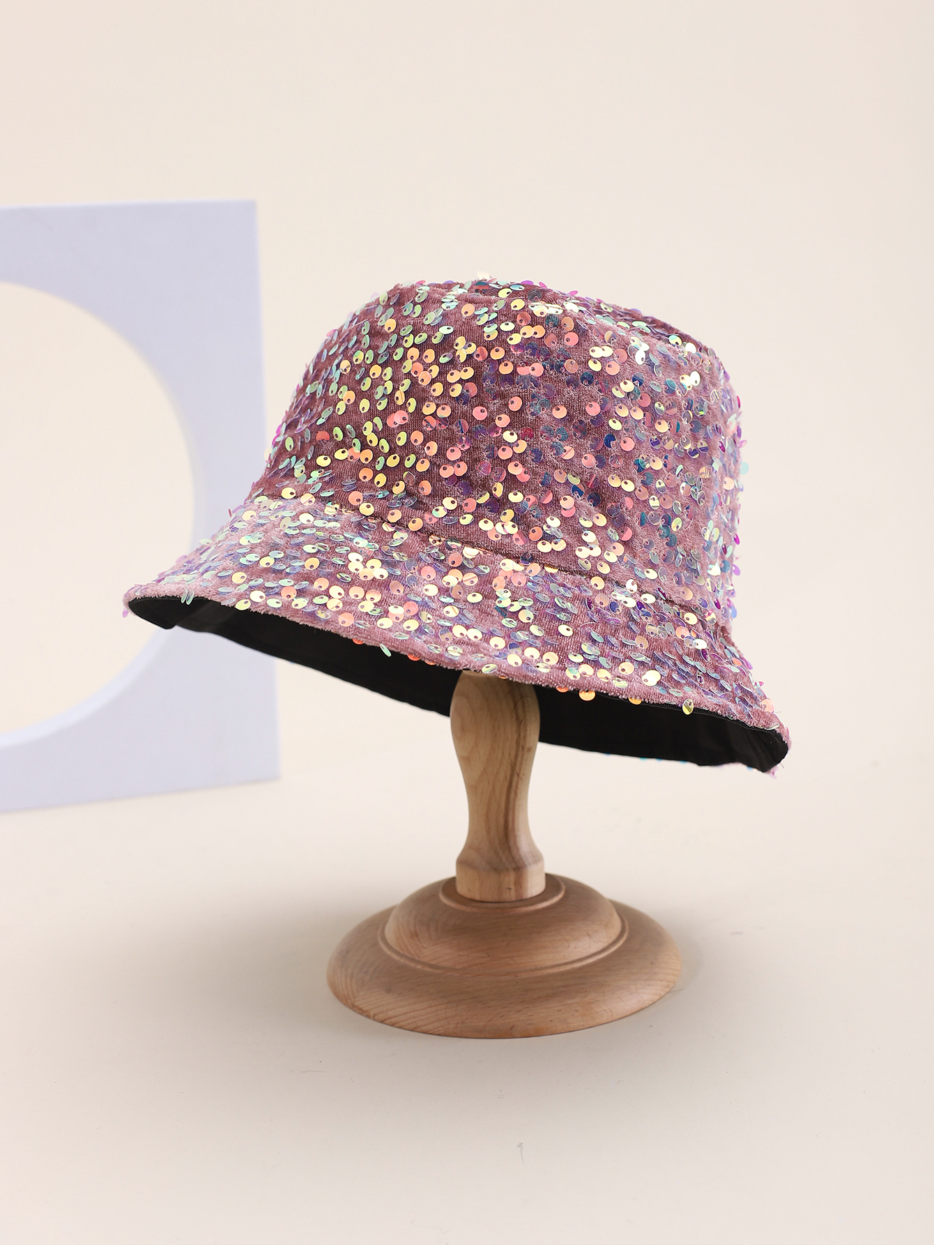 Spring and summer cross-border European and American bestsellers, irregular pole-dot sequined fisherman hats, fashionable and versatile, travel sun protection and sunshade foldable basin hats, export adult hats, all size 58CM Specification drawing