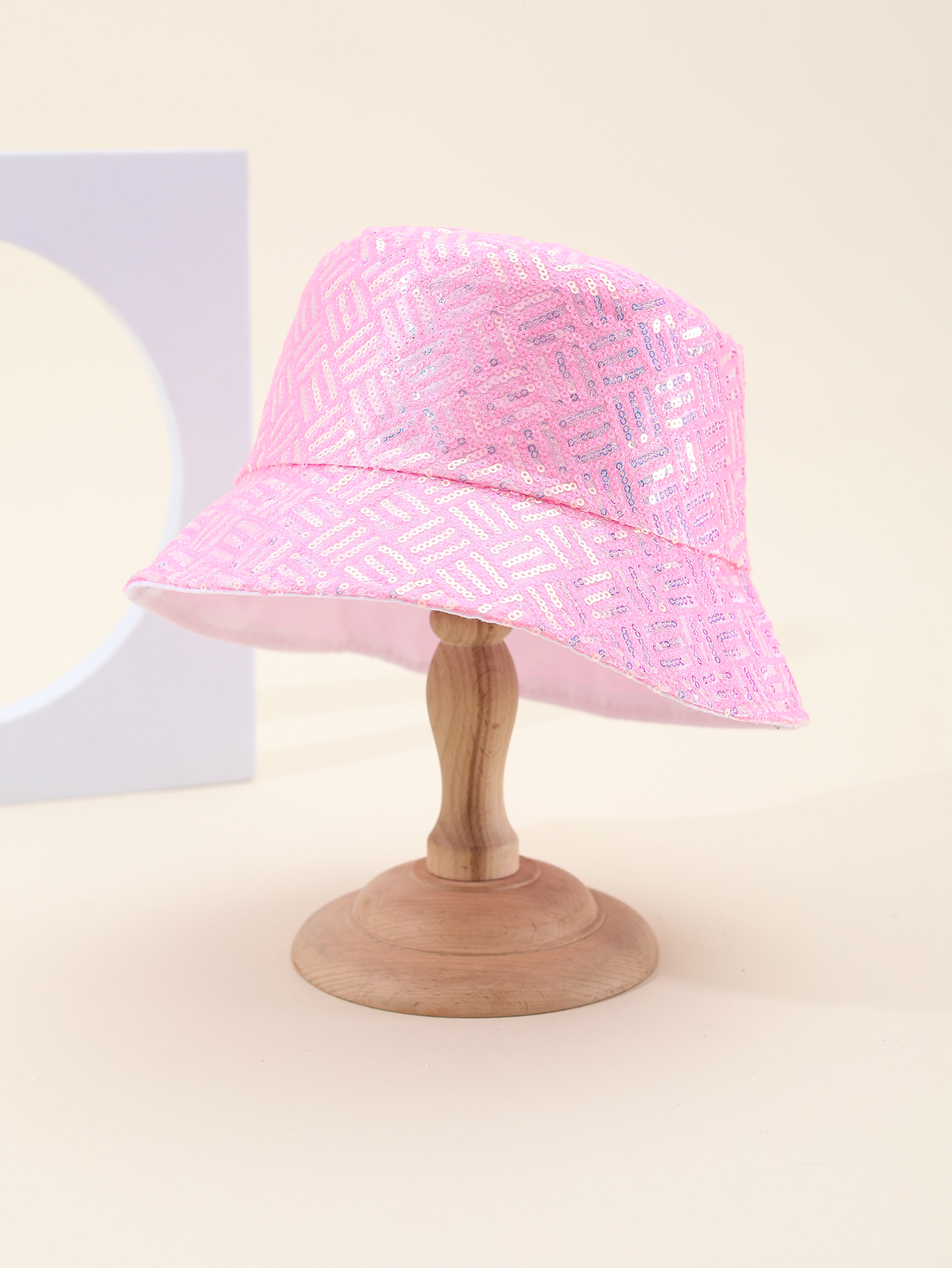 Spring and summer cross-border European and American bestsellers, irregular left and right sequined fisherman hats, fashionable and versatile, travel sun protection and sunshade foldable basin hats, export adult hats, all size 58CM Specification drawing