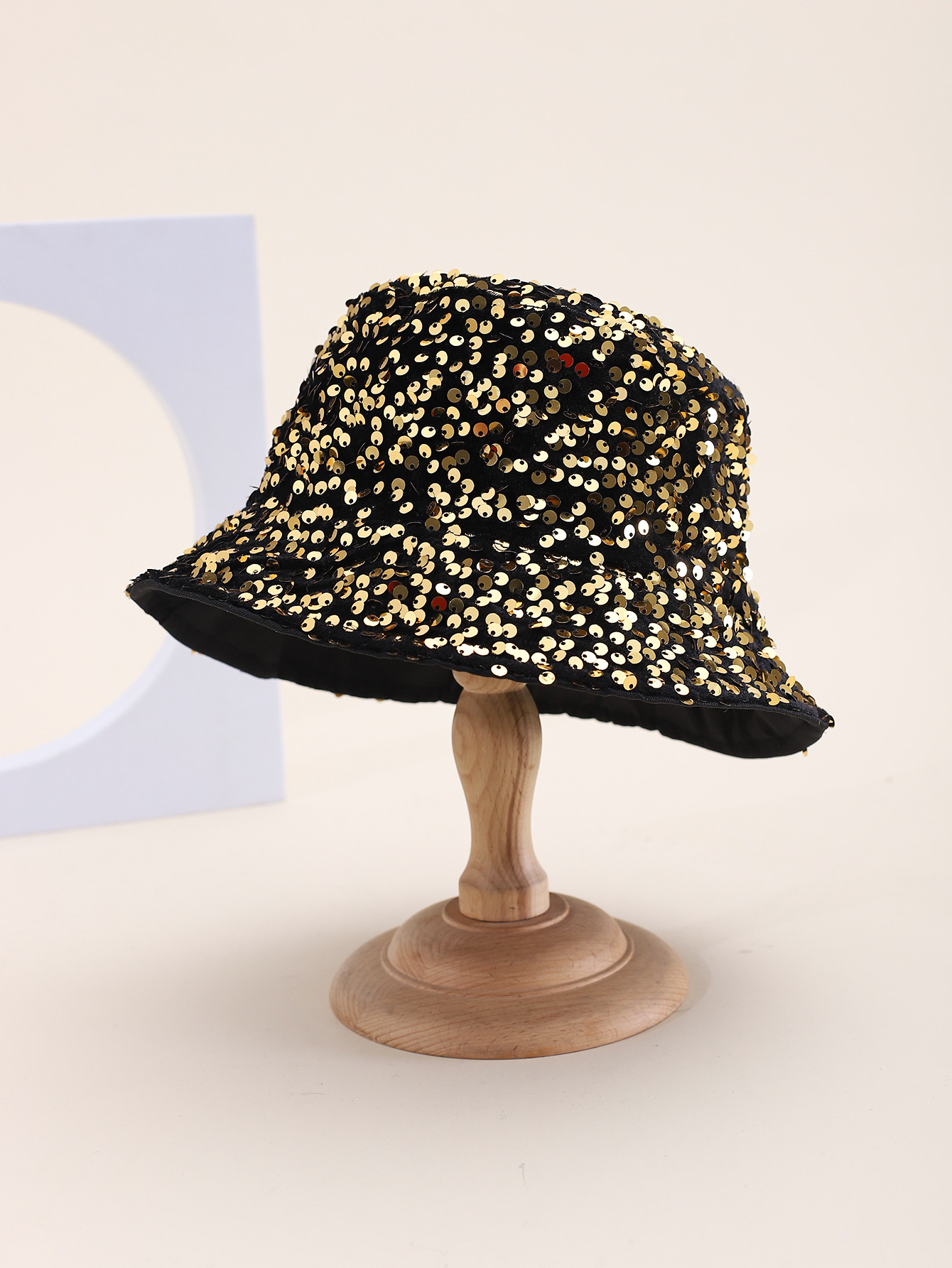 Spring and summer cross-border European and American bestsellers, irregular pole-dot sequined fisherman hats, fashionable and versatile, travel sun protection and sunshade foldable basin hats, export adult hats, all size 58CM details Picture