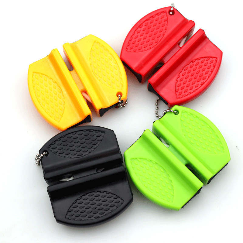 Mini knife sharpener, gift small tools, tungsten steel ceramic fruit knife sharpener, household portable whetstone Item Picture