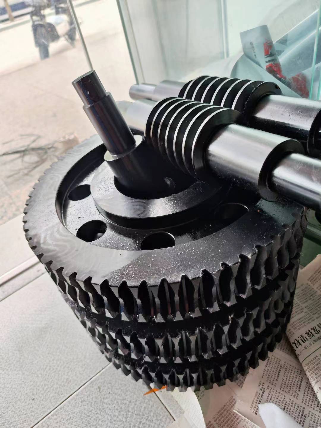 Customized turbine worm, V-belt pulley and gear manufacturers details Picture