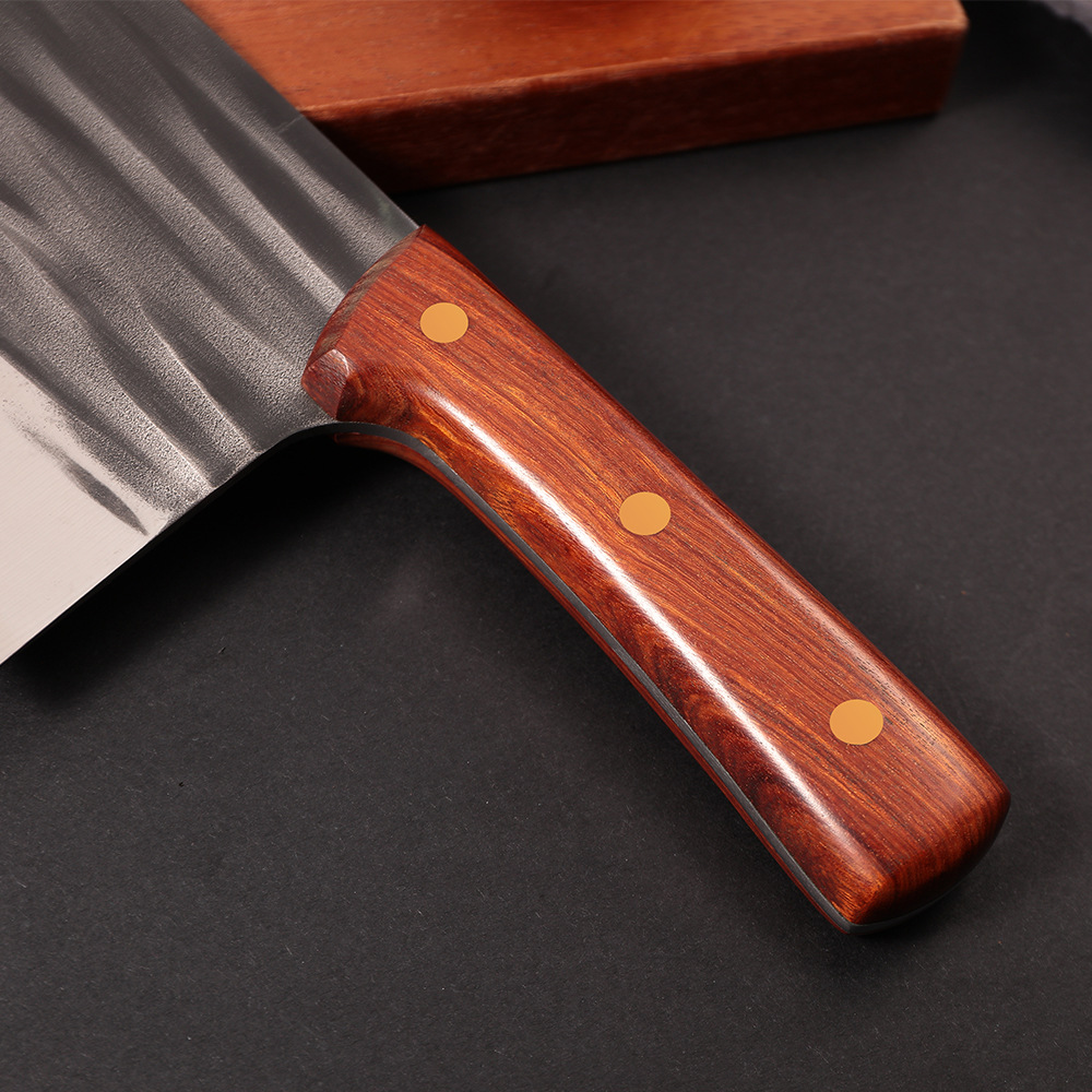 Household kitchen knife for cutting meat, vegetables and bones, kitchen slicing knife for chefs, commercial dual-purpose knife for chopping and cutting, sharp knife for forging Specification drawing