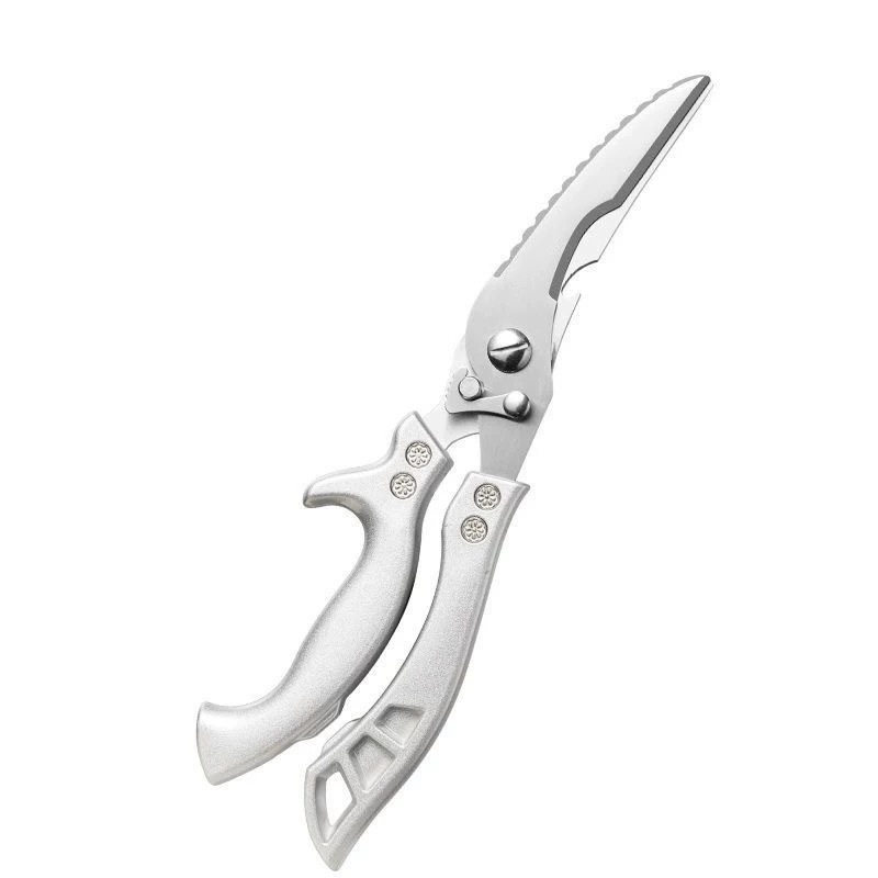 Stainless steel scissors for the kitchen, multi-functional household scissors for cutting meat bones, fish, and powerful chicken bones Item Picture