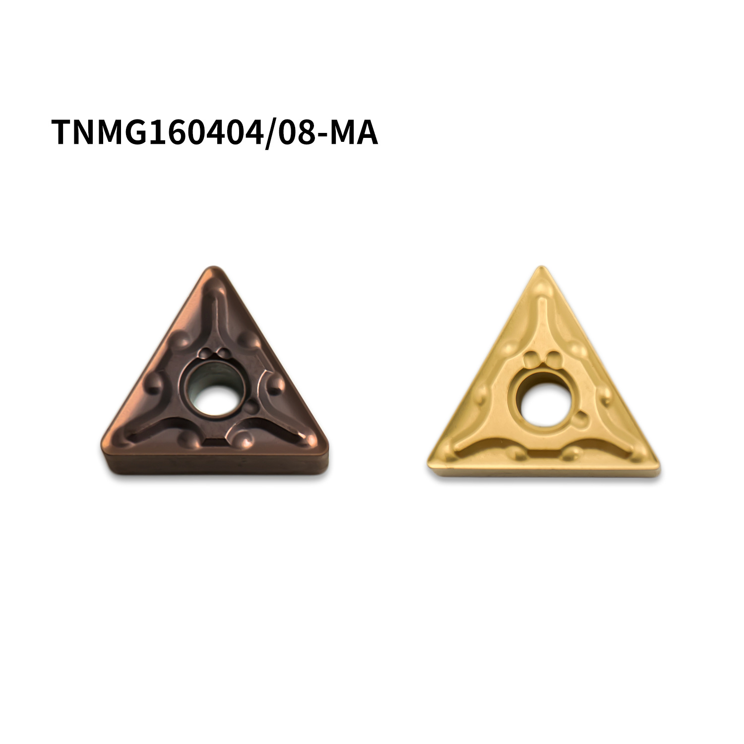 Wholesale and distribution manufacturer of CNC turning inserts TNMG160404/08 with inner hole and outer circle, featuring hard alloy on both sides details Picture