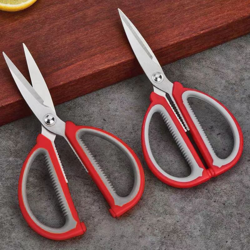 Powerful and multi-functional kitchen scissors for cutting chicken, fish bones, barbecued meat, and food for commercial use details Picture