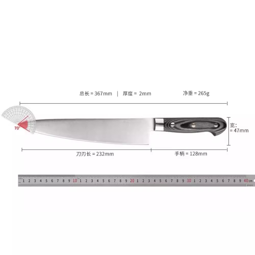 Japanese beef knives, bar counter fruit knives, beef knives, cooking knives, sushi knives, Western food knives, steak knives, chef knives, head chef knives details Picture
