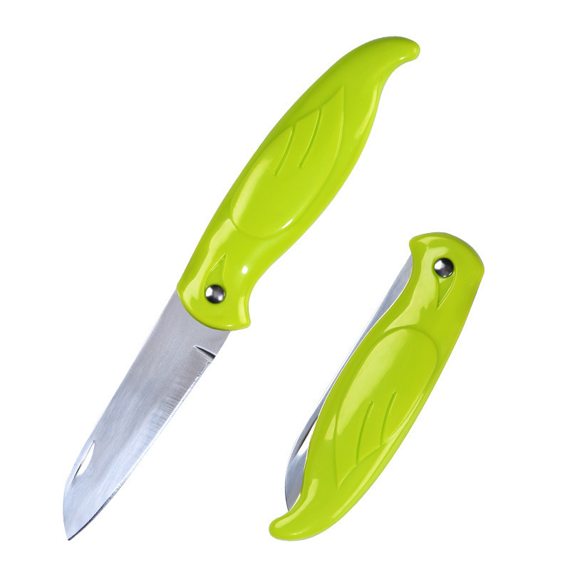 Stainless steel folding fruit knife, household kitchen fruit knife, self-defense mini knife, fruit folding small knife Item Picture