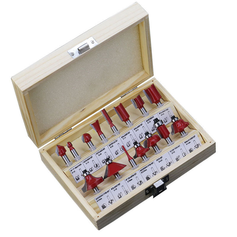 Hengwang 15-piece set woodworking milling cutter set manufacturer offers edge trimming machine woodworking milling cutter head sets in stock undefined