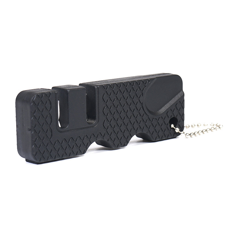 Small mini outdoor portable knife sharpener, two-stage manual ceramic knife sharpener, kitchen tools, whetstone wholesale Item Picture