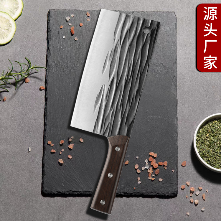 Household chopping and slicing dual-purpose knife, kitchen slicing and meat cutting knife, cutting board, chef-specific forging and chopping knife full figure